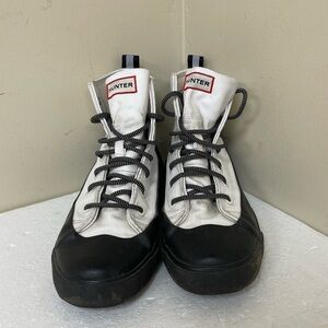 Hunter Target Unisex Canvas High Top Boots Rubber Rain Sz. M/7.5 W/9.5
